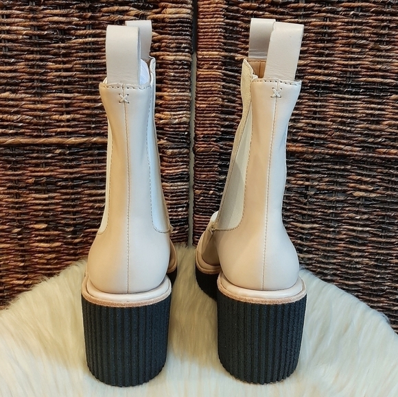 NIB Rag & Bone Sloane Wedge Chelsea Boots Suede Leather Paloma Cream 10 NEW - Picture 3 of 7